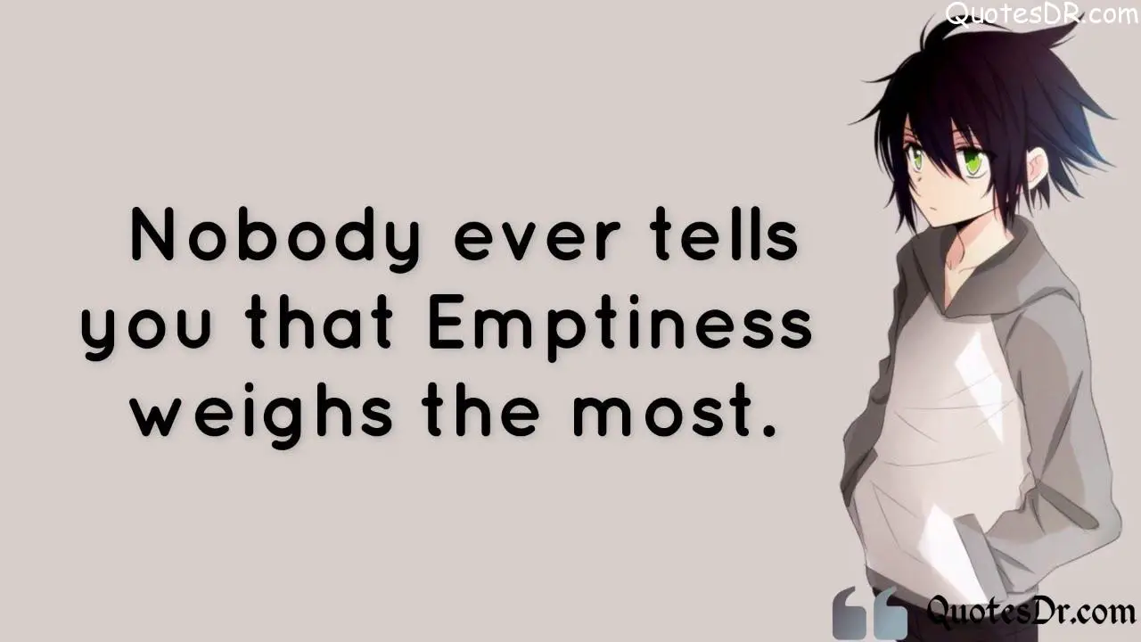 Sad Anime Quotes About Loneliness