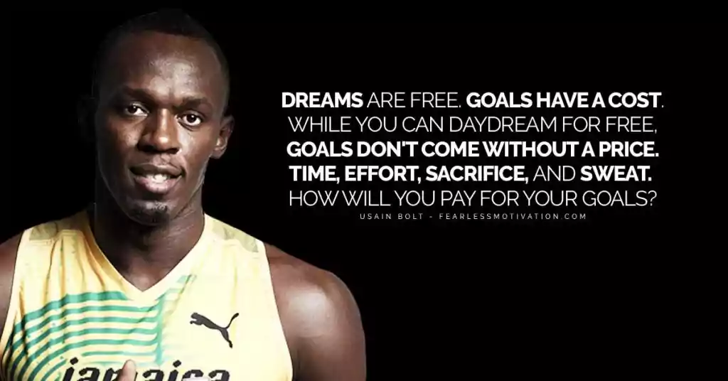 usain bolt quotes about training