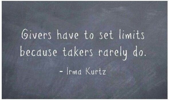 Givers Need To Set Limits